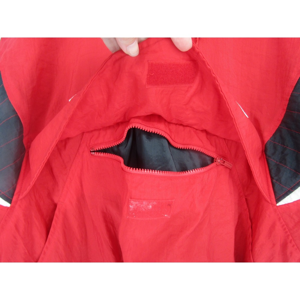 Starter Chicago Bulls Jacket Large Red Vintage 90s NBA Anorak Gorpcore Hip Hop - Picture 12 of 16